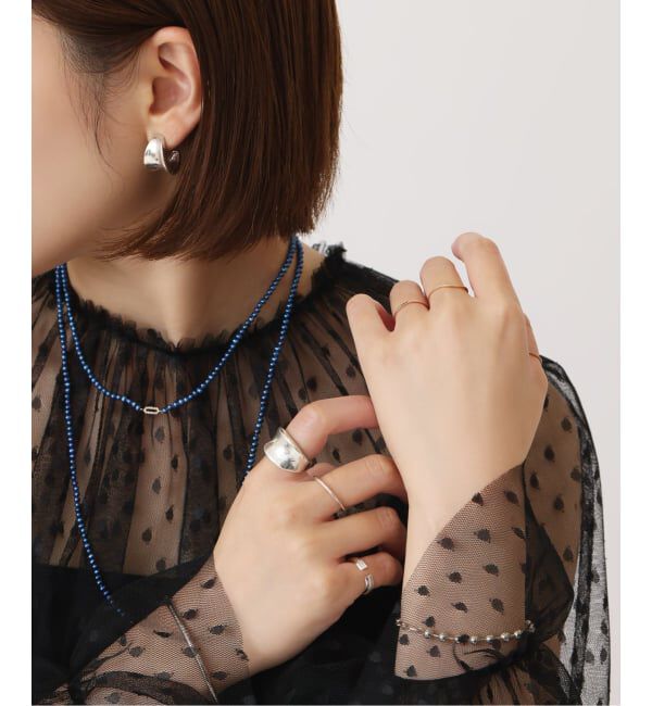 Spick and Span「《予約》【SAMH by LILAS】ワイド平甲丸ピアス SV（両耳）」|ピアス|