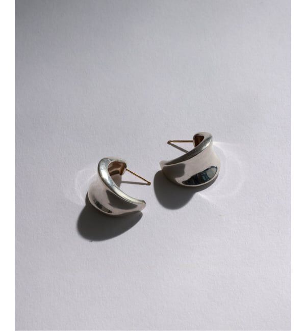 Spick and Span「《予約》【SAMH by LILAS】ワイド平甲丸ピアス SV（両耳）」|ピアス|