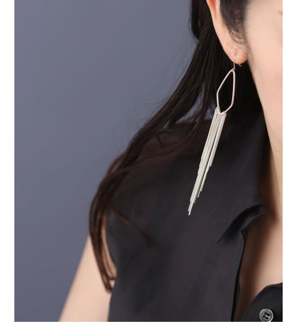 Spick and Span「【SAMH by LILAS】 キヘイチェーンフリンジピアス SV（両耳）」|ピアス|