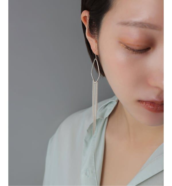 Spick and Span「【SAMH by LILAS】 キヘイチェーンフリンジピアス SV（両耳）」|ピアス|