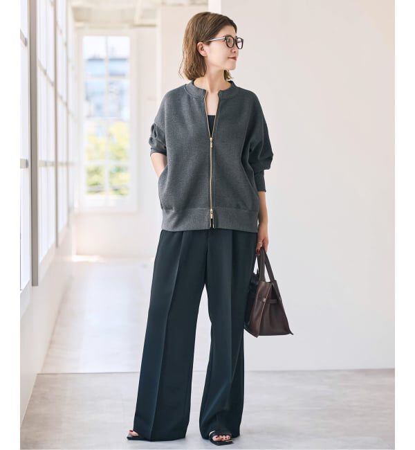 Spick and Span「《予約》ダンボールZIPカーディガン」|カーディガン|