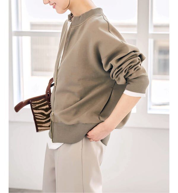 Spick and Span「《予約》ダンボールZIPカーディガン」|カーディガン|