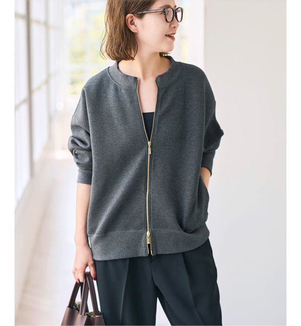 Spick and Span「《予約》ダンボールZIPカーディガン」|カーディガン|
