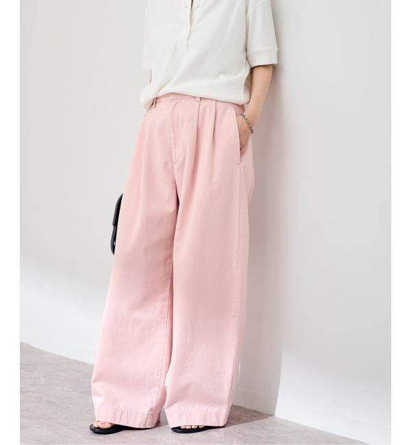 FRAMeWORK「≪予約≫SLOUCHY LIGHT CHINO パンツ」|チノ|ピンク