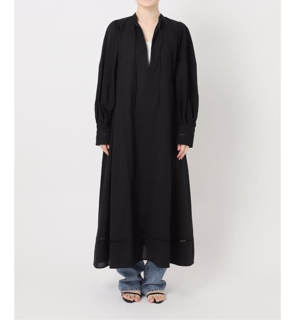 Spick and Span「a&m リネンブレンドハシゴレースワンピース」|ワンピース|