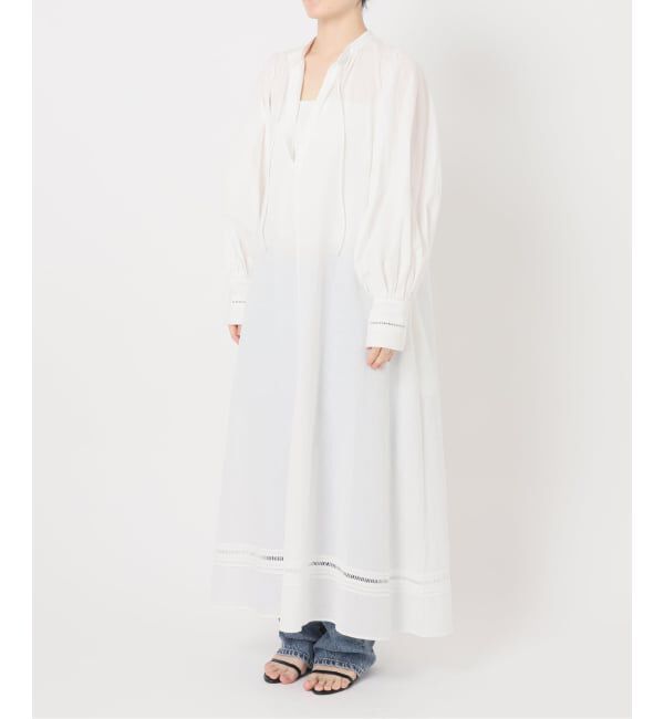 Spick and Span「a&m リネンブレンドハシゴレースワンピース」|ワンピース|