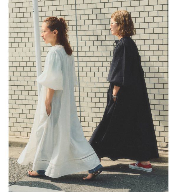 Spick and Span「a&m リネンブレンドハシゴレースワンピース」|ワンピース|