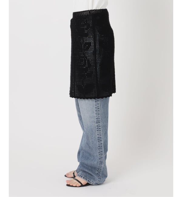 Spick and Span「a&m かぎ針ニットラップスカート」|スカート|