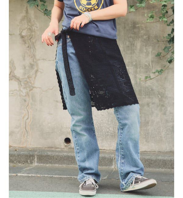 Spick and Span「a&m かぎ針ニットラップスカート」|スカート|