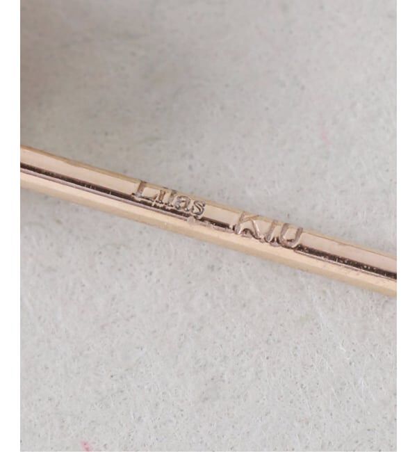 Lilas by Spick&Span「《一部店舗＋EC限定予約》MIXストーンラインロングピアス K10 1P（片耳）」|ピアス|