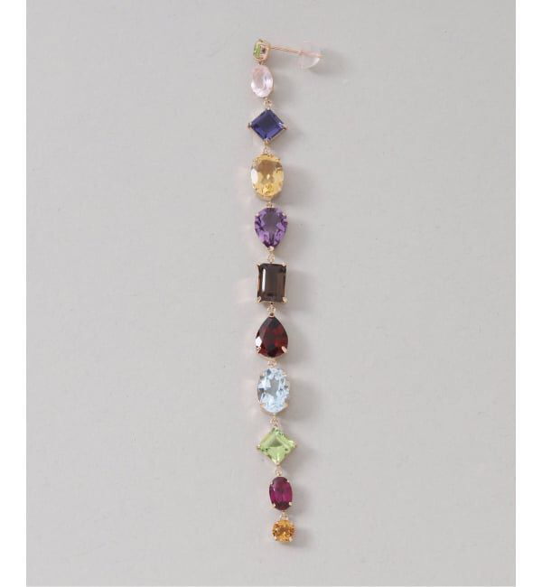 Lilas by Spick&Span「《一部店舗＋EC限定予約》MIXストーンラインロングピアス K10 1P（片耳）」|ピアス|