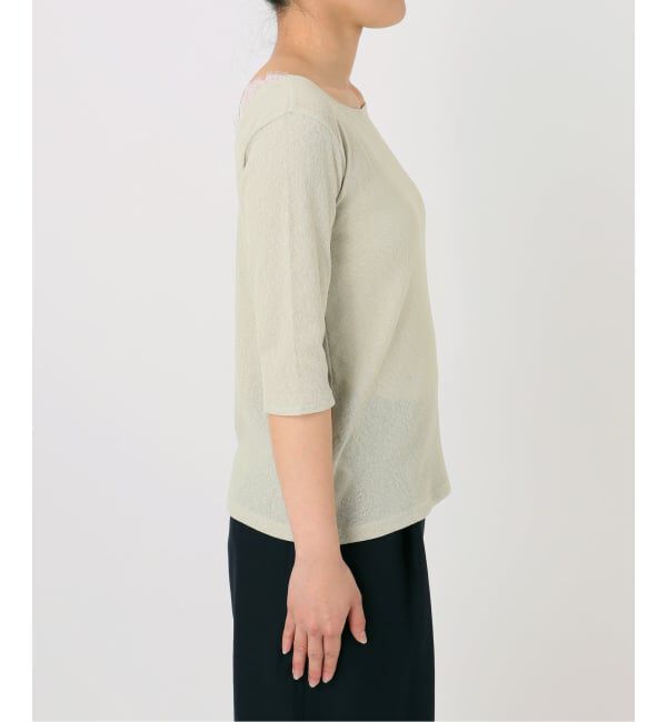  「【洗える】レース2WAYプルオーバー」|Tシャツ・カットソー|