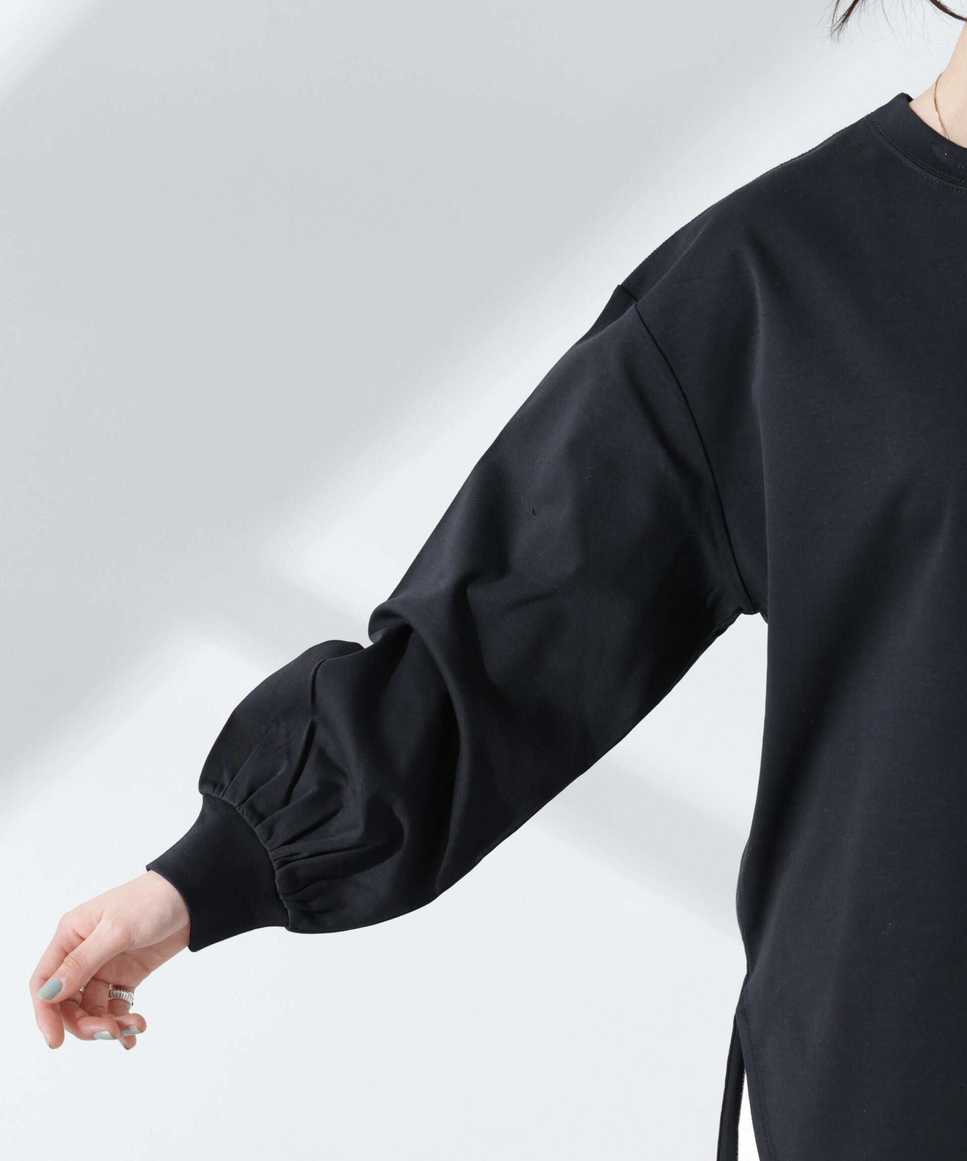 NANO universe「Anti SmellスムースシルケットロングスリーブTシャツ」|Tシャツ・カットソー|
