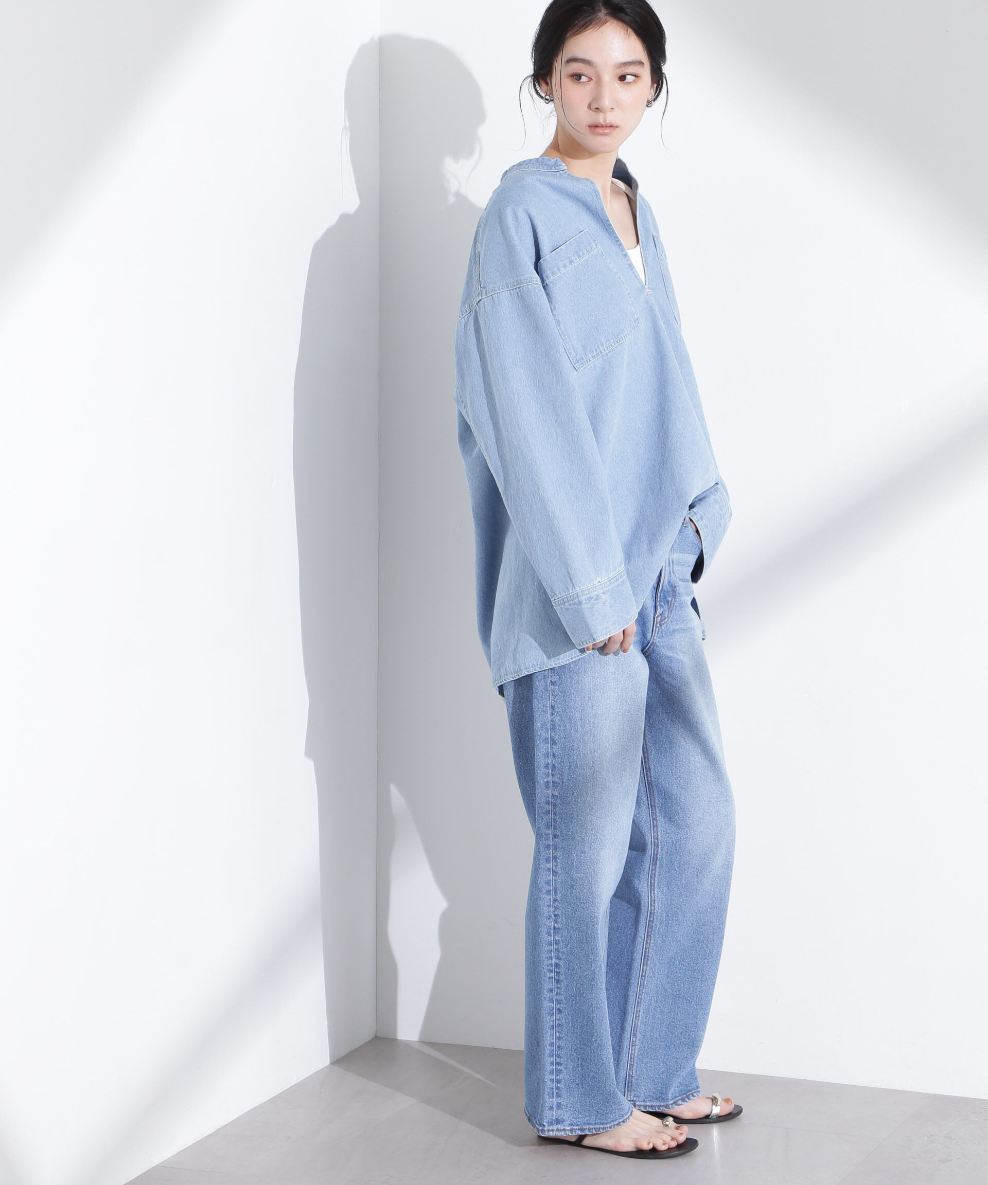 NANO universe「「MC」&rdquo;TIMELESS WARDROBE&rdquo;ストレートフィットデニム」|チノ|
