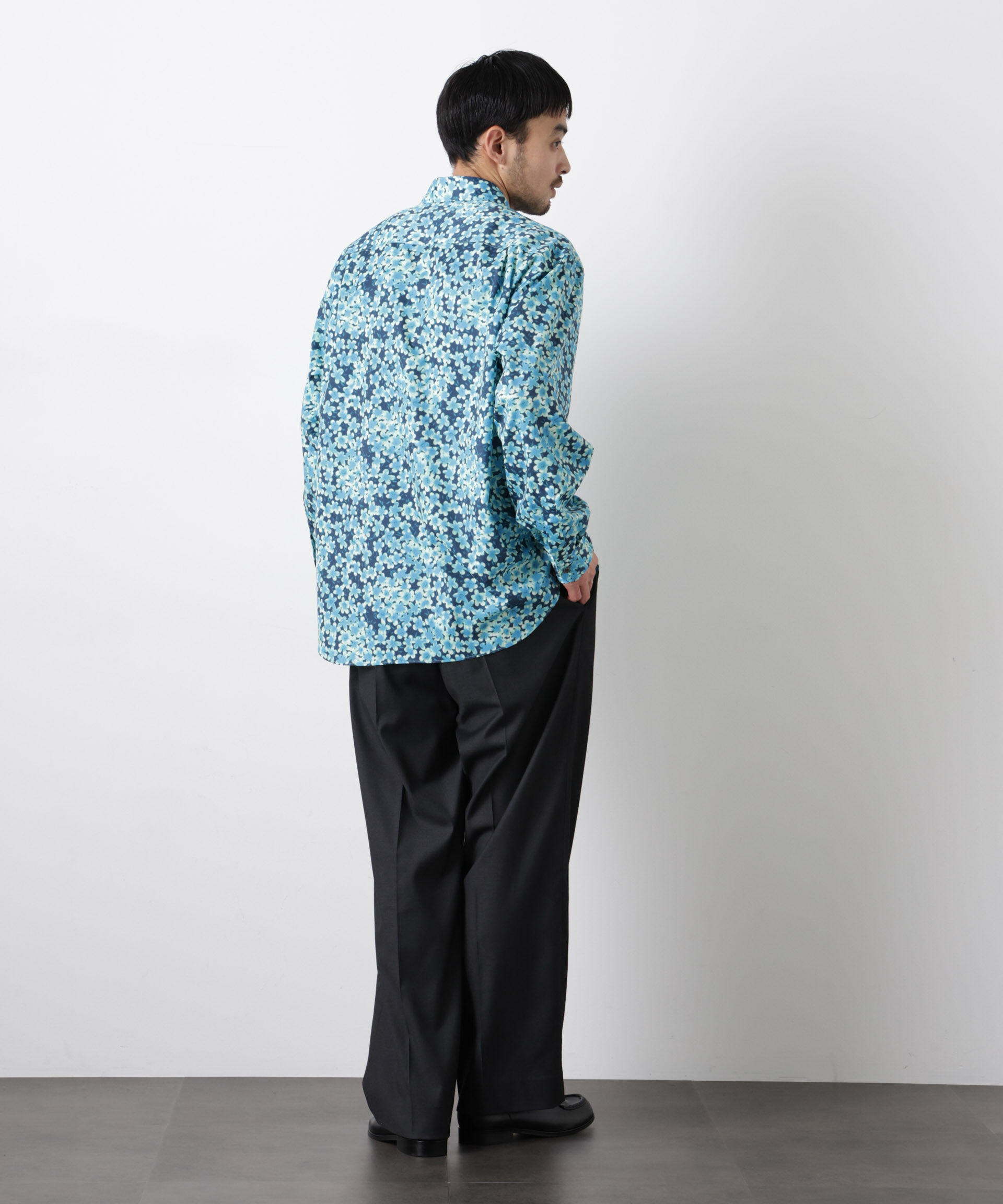 NANO universe「「EDITRIAL PRINT」アートフラワーシャツ」|シャツ・ブラウス|