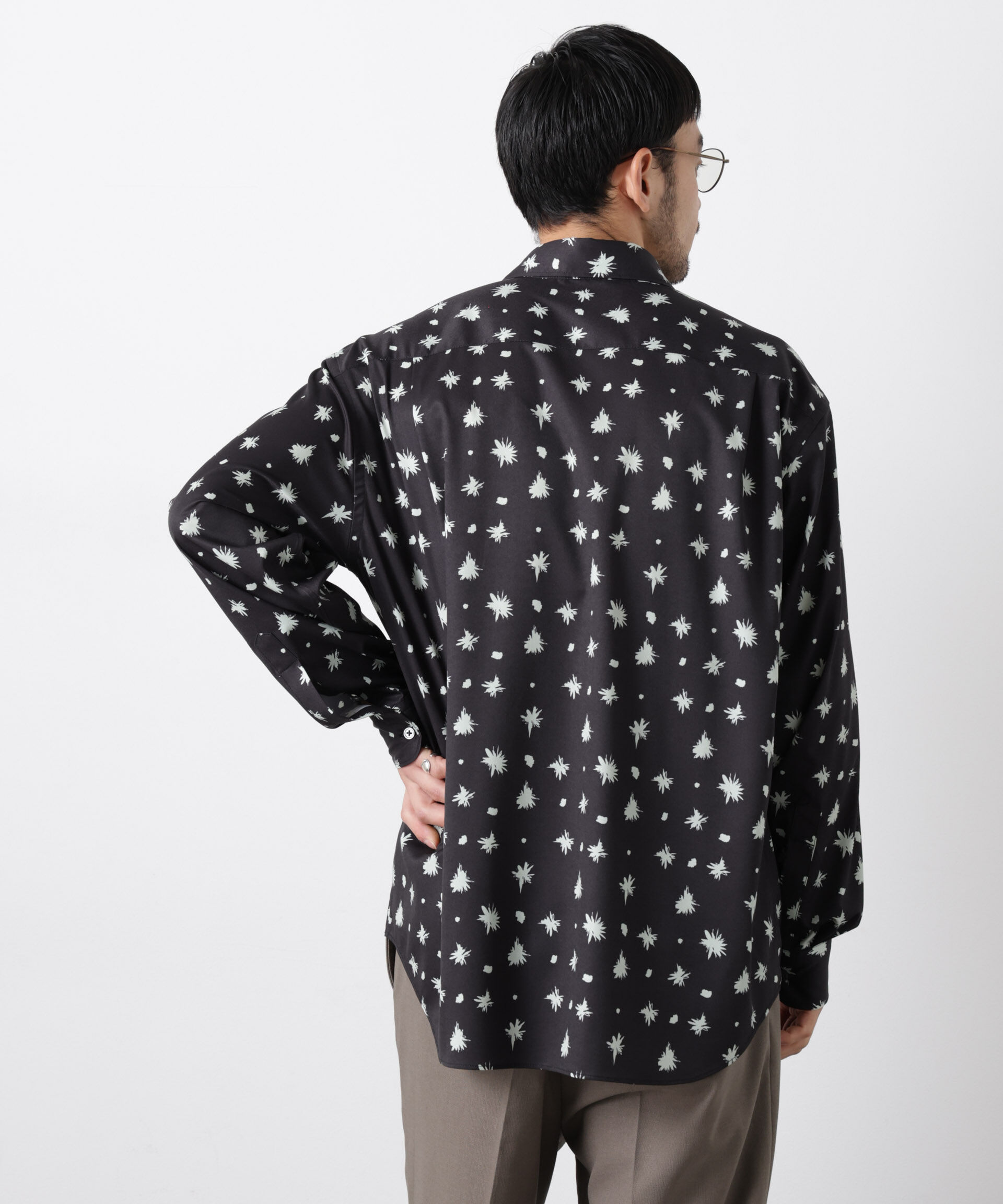 NANO universe「「EDITRIAL PRINT」アートフラワーシャツ」|シャツ・ブラウス|