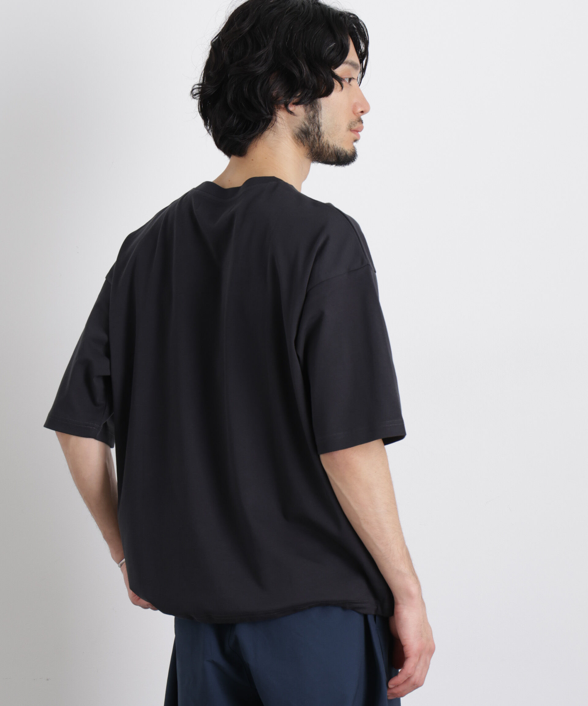 NANO universe「ワイドダンボール Tシャツ 半袖」|Tシャツ・カットソー|
