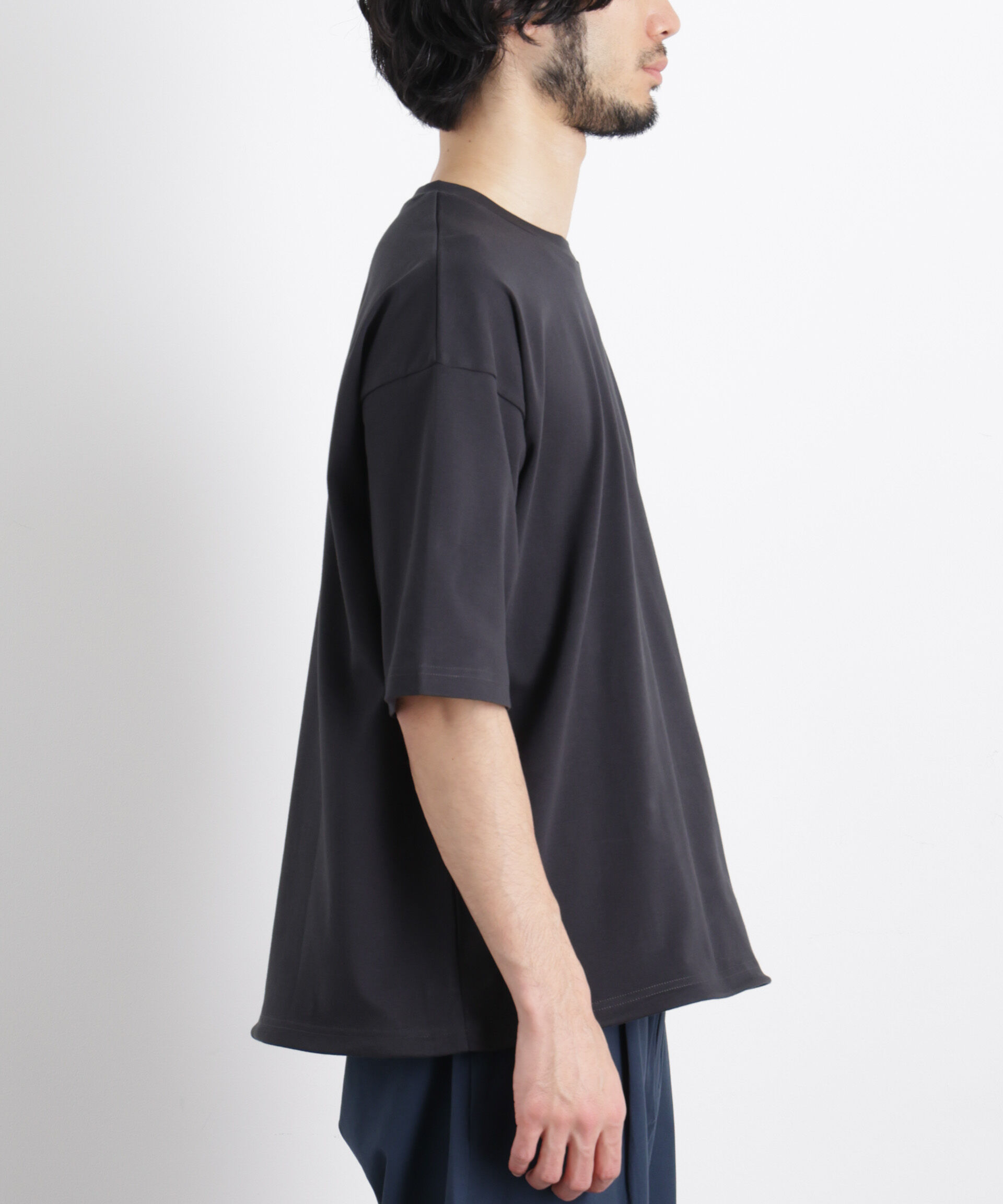 NANO universe「ワイドダンボール Tシャツ 半袖」|Tシャツ・カットソー|