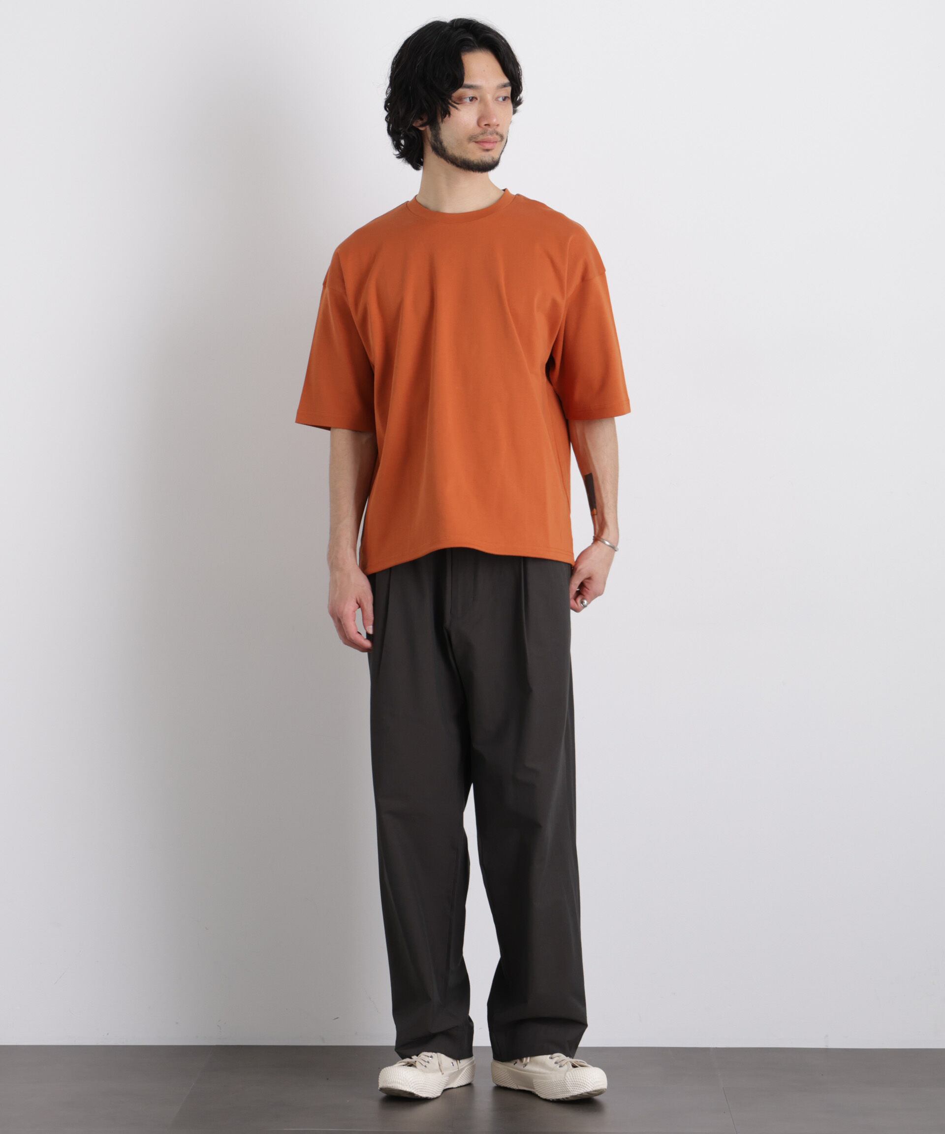 NANO universe「ワイドダンボール Tシャツ 半袖」|Tシャツ・カットソー|
