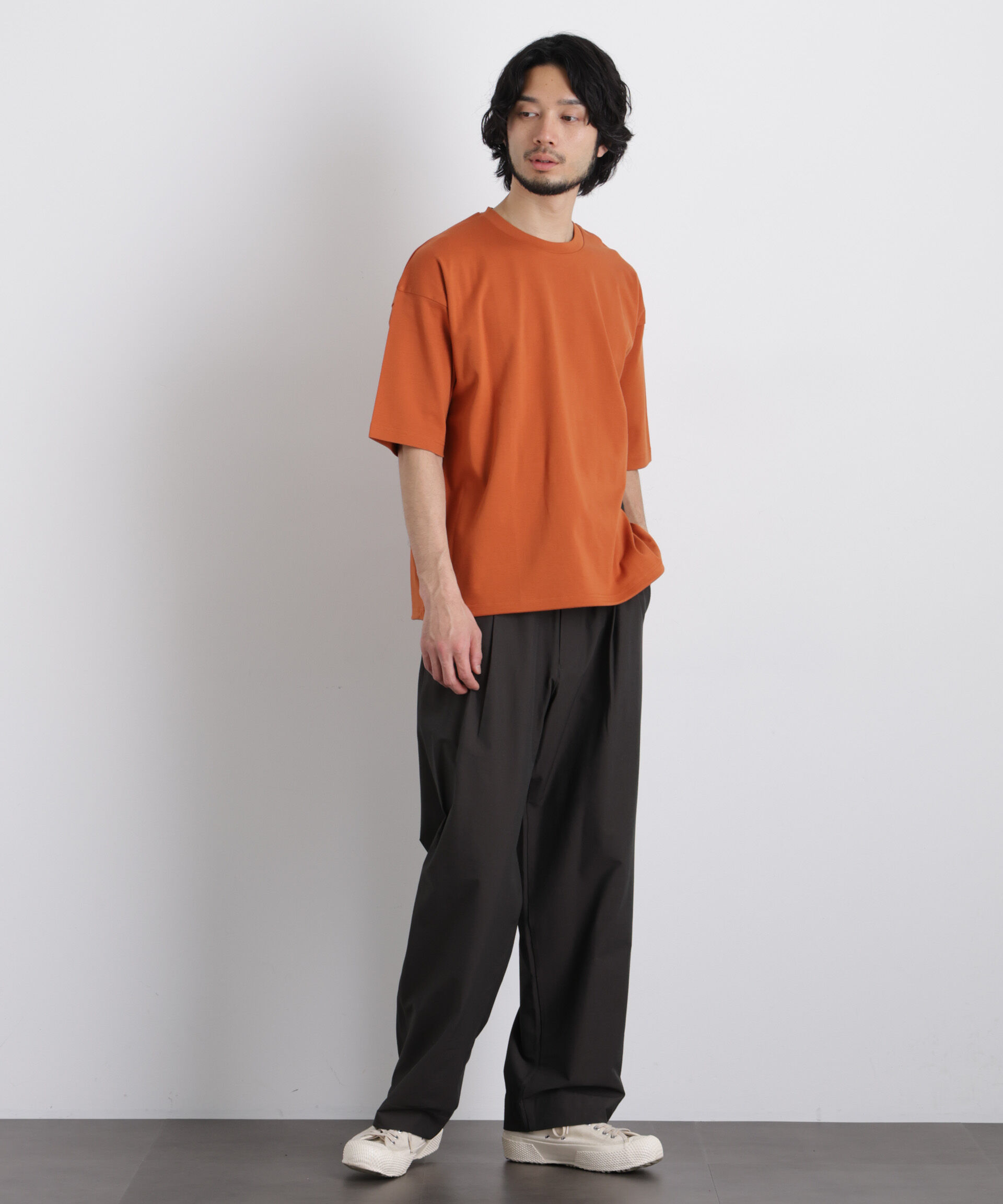 NANO universe「ワイドダンボール Tシャツ 半袖」|Tシャツ・カットソー|