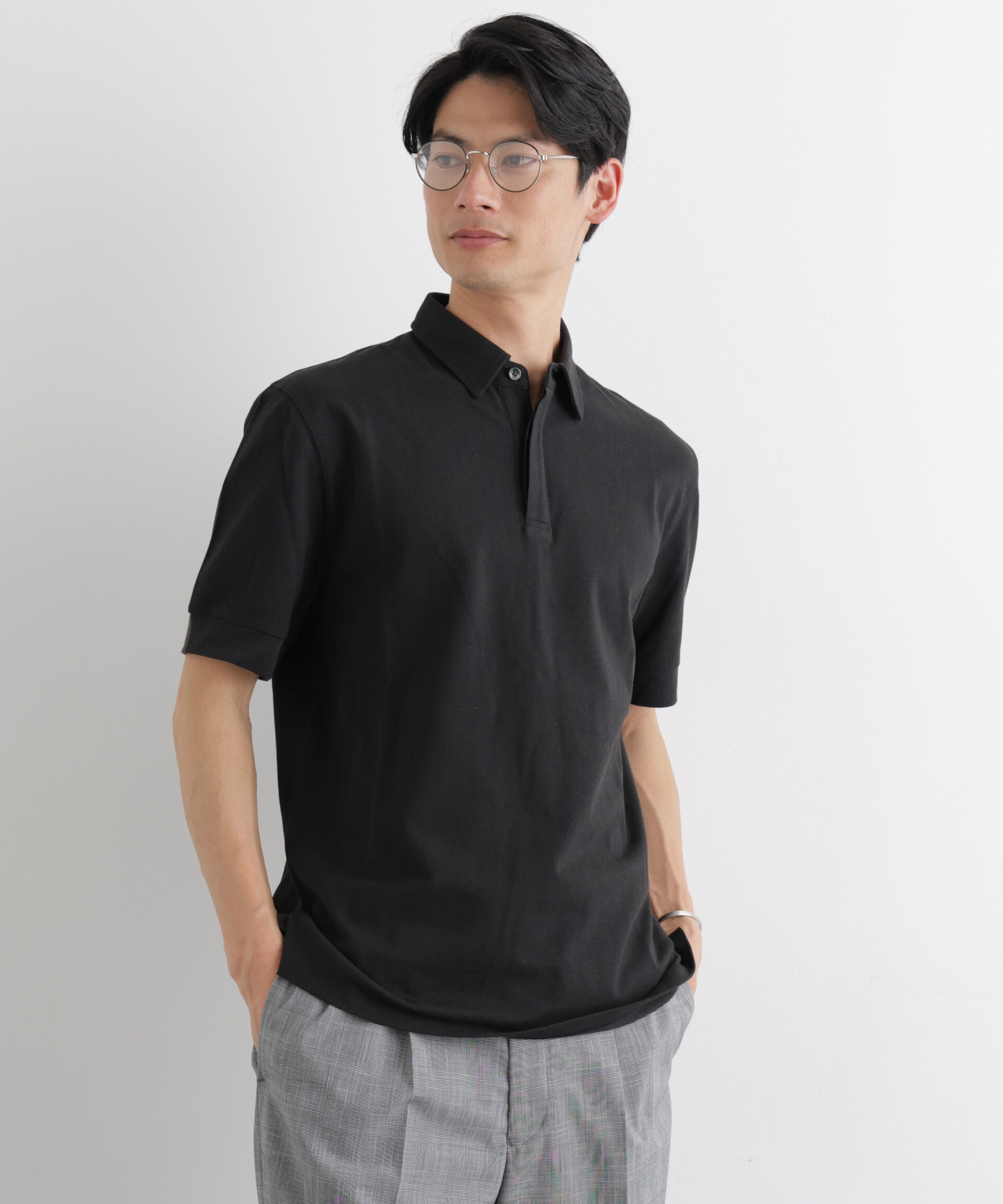NANO universe「Anti Soaked(R) 汗染み防止 比翼ポロシャツ」|Tシャツ・カットソー|