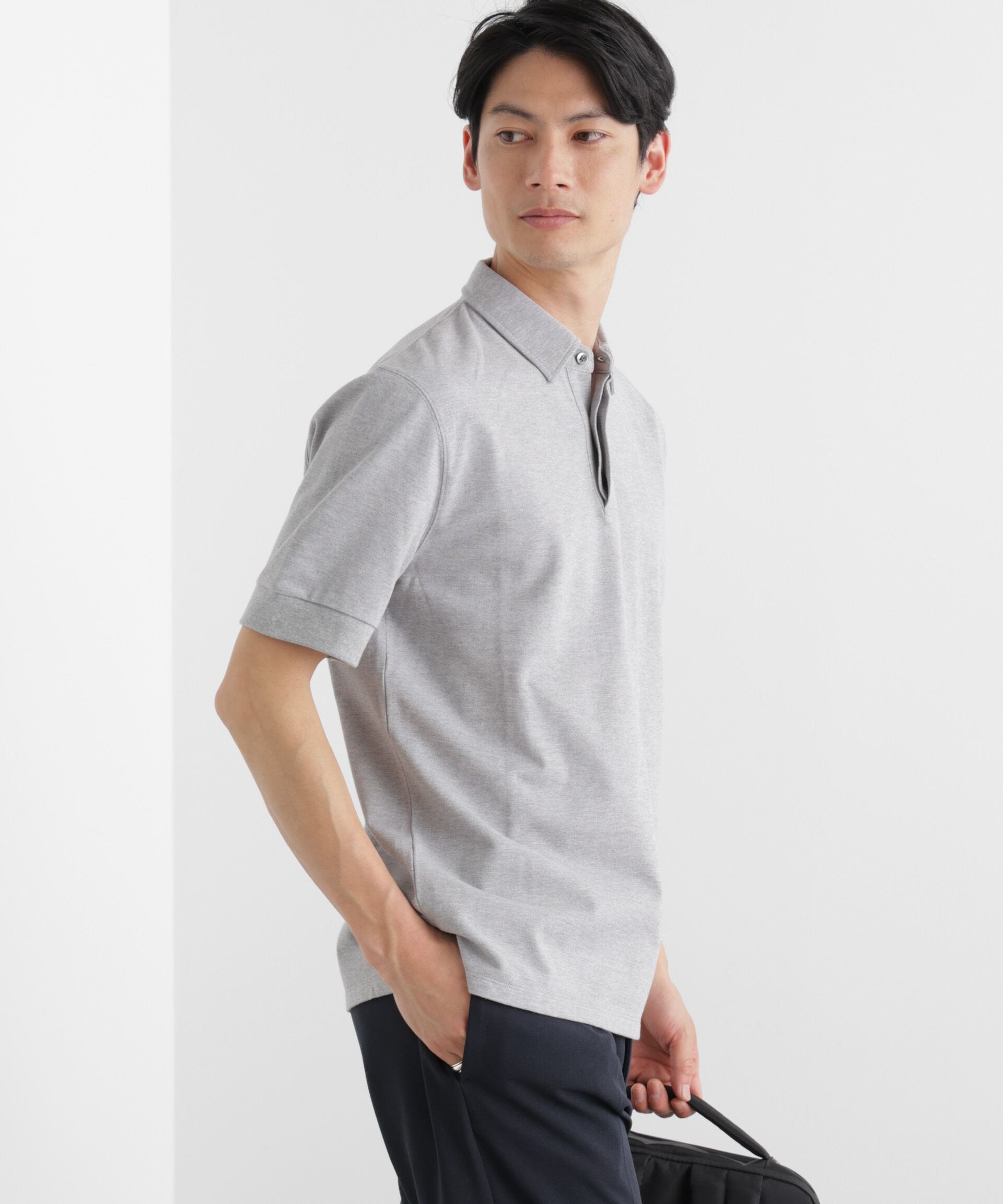 NANO universe「Anti Soaked(R) 汗染み防止 比翼ポロシャツ」|Tシャツ・カットソー|
