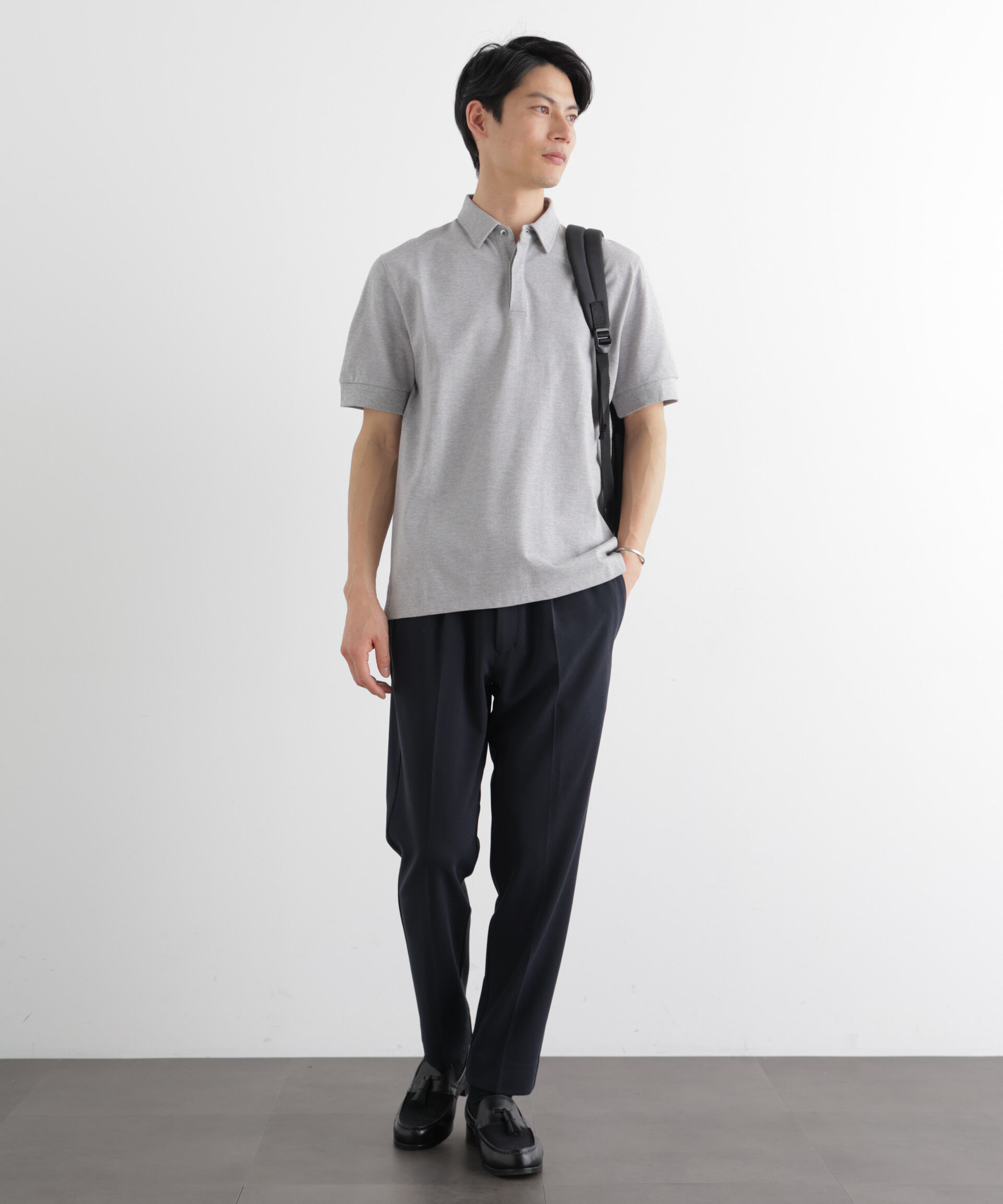 NANO universe「Anti Soaked(R) 汗染み防止 比翼ポロシャツ」|Tシャツ・カットソー|