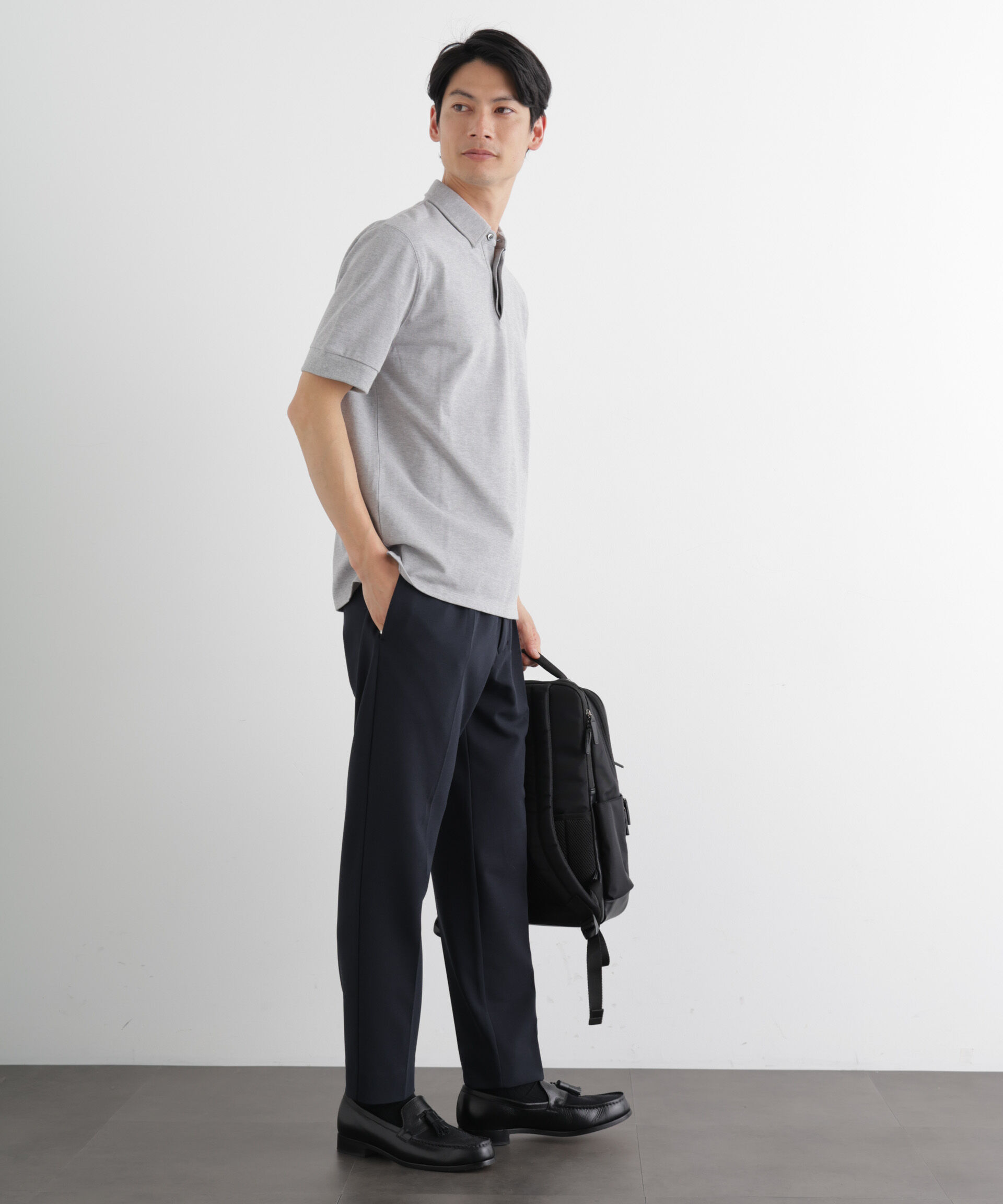 NANO universe「Anti Soaked(R) 汗染み防止 比翼ポロシャツ」|Tシャツ・カットソー|