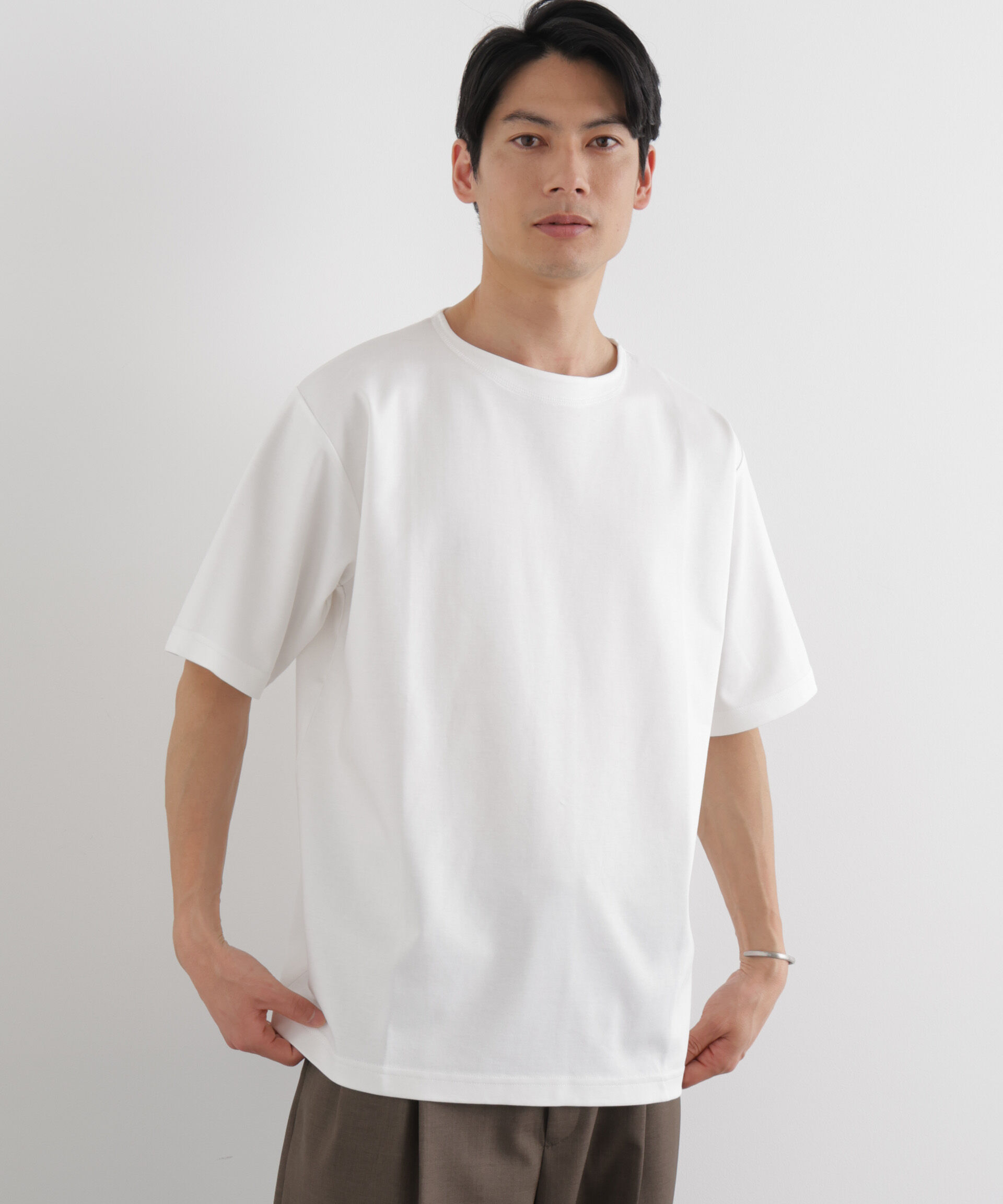 NANO universe「モクロディ ボートネック Tシャツ」|Tシャツ・カットソー|