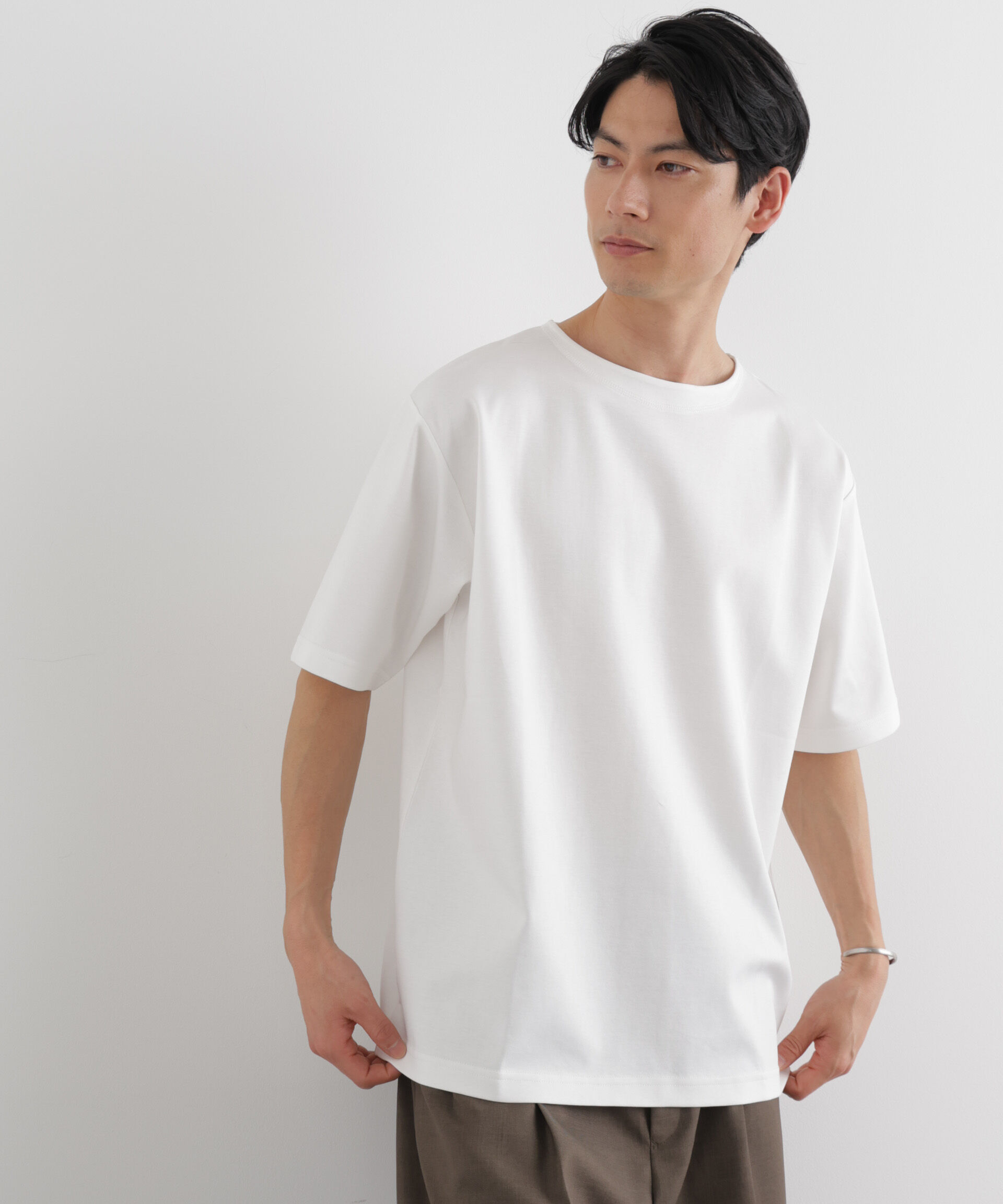 NANO universe「モクロディ ボートネック Tシャツ」|Tシャツ・カットソー|
