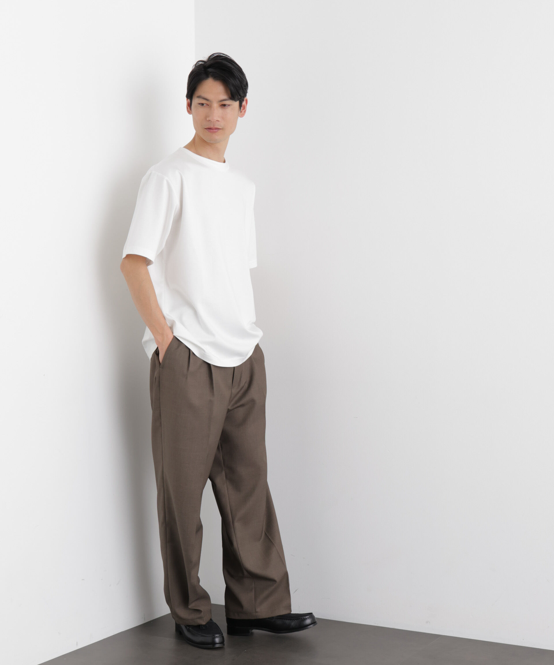 NANO universe「モクロディ ボートネック Tシャツ」|Tシャツ・カットソー|