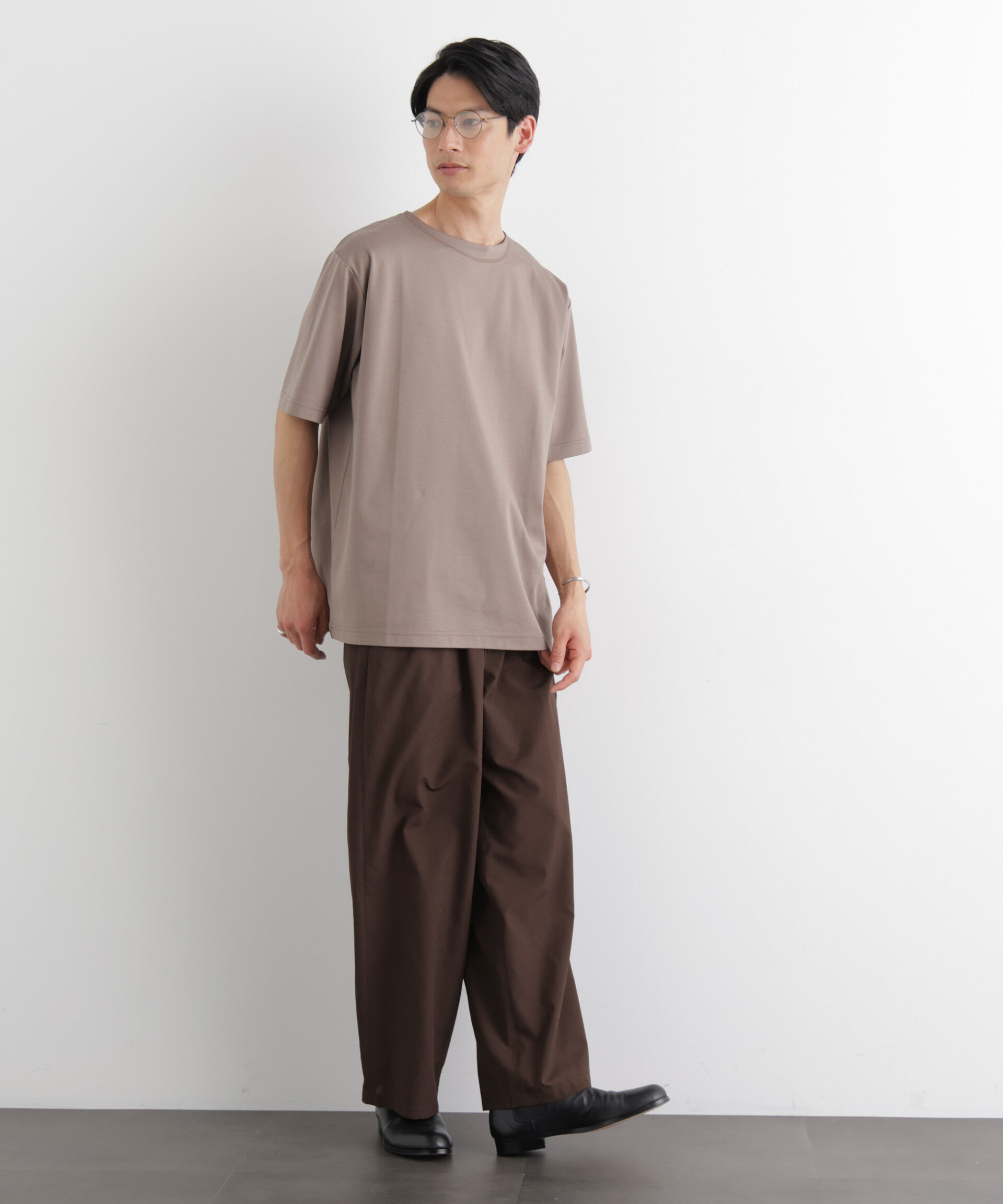 NANO universe「モクロディ ボートネック Tシャツ」|Tシャツ・カットソー|