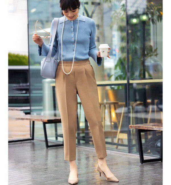 組曲「【美シルエット・ストレッチ・シワになりにくい】オシャクロス テーパードパンツ」|その他|