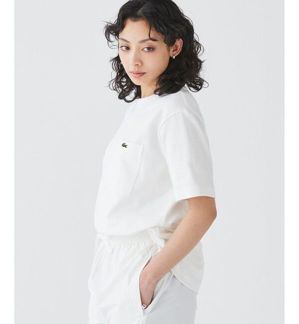 LACOSTE「鹿の子地ポケット半袖Tシャツ」|Tシャツ・カットソー|