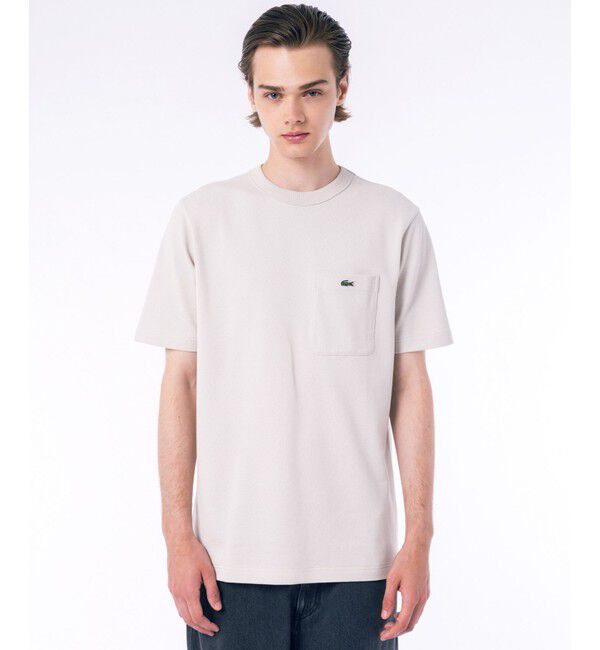 LACOSTE「鹿の子地ポケット半袖Tシャツ」|Tシャツ・カットソー|ストーン
