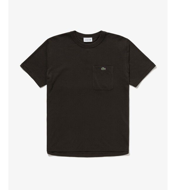 LACOSTE「鹿の子地ポケット半袖Tシャツ」|Tシャツ・カットソー|ダークブラウン