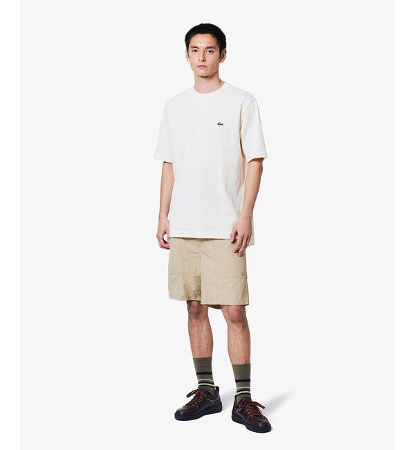 LACOSTE「ウールブレンドボーダークルーソックス」|ソックス|
