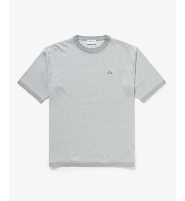 LACOSTE「クーリングニットTシャツ」|Tシャツ・カットソー|ライトグレー