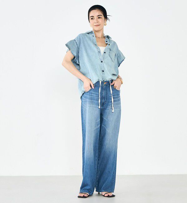 Rie Miller「【RM denim】リネン混ひも付きリラックスパンツ」|その他|