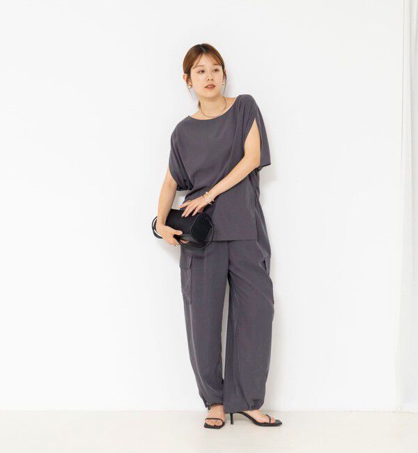NOLLEY'S「《セットアップ対応》ウォッシャブルサンドウォッシュアシメブラウス」|シャツ・ブラウス|