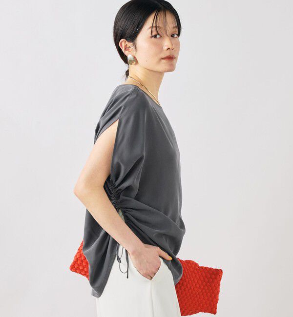 NOLLEY'S「《セットアップ対応》ウォッシャブルサンドウォッシュアシメブラウス」|シャツ・ブラウス|