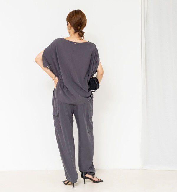 NOLLEY'S「《セットアップ対応》ウォッシャブルサンドウォッシュアシメブラウス」|シャツ・ブラウス|