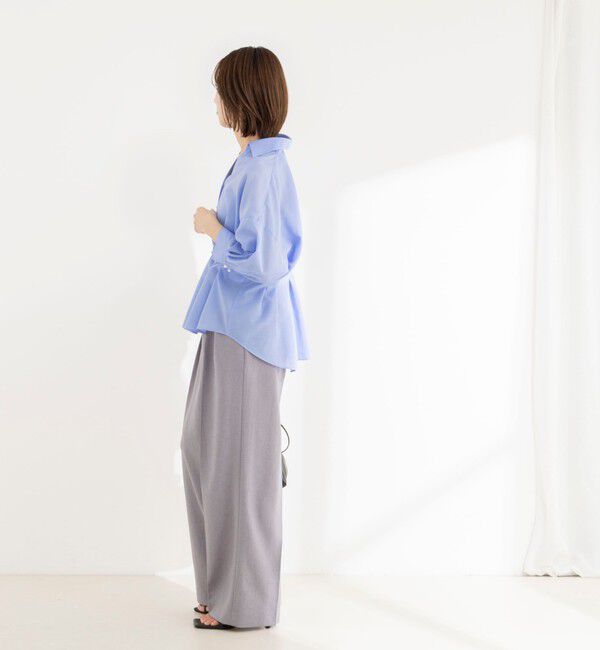 NOLLEY'S「《接触冷感》【BECシリーズ】ウォッシャブルシアースキッパータック半袖ブラウス」|シャツ・ブラウス|