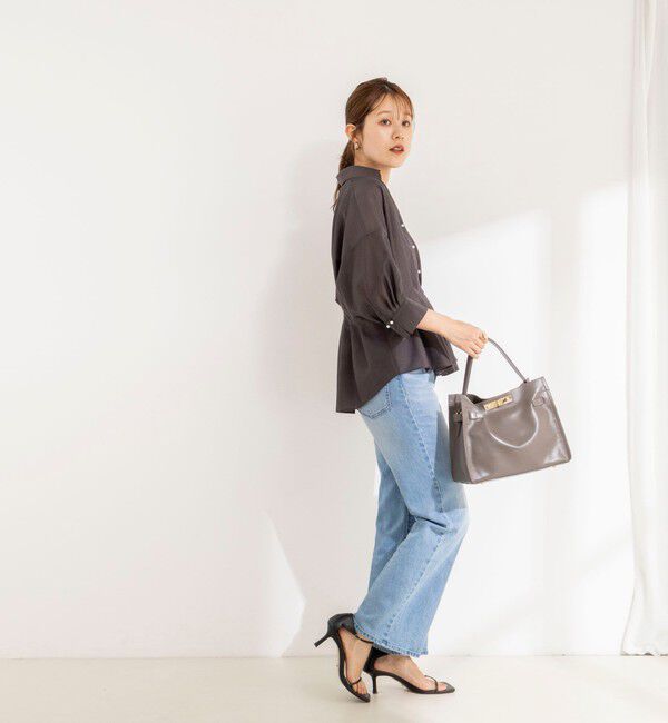 NOLLEY'S「《接触冷感》【BECシリーズ】ウォッシャブルシアースキッパータック半袖ブラウス」|シャツ・ブラウス|