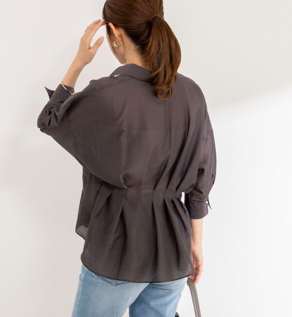 NOLLEY'S「《接触冷感》【BECシリーズ】ウォッシャブルシアースキッパータック半袖ブラウス」|シャツ・ブラウス|