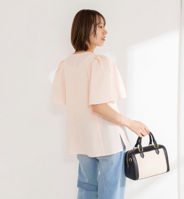 NOLLEY'S sophi「ウォッシャブルサッカーフレアスリーブシャツブラウス」|シャツ・ブラウス|