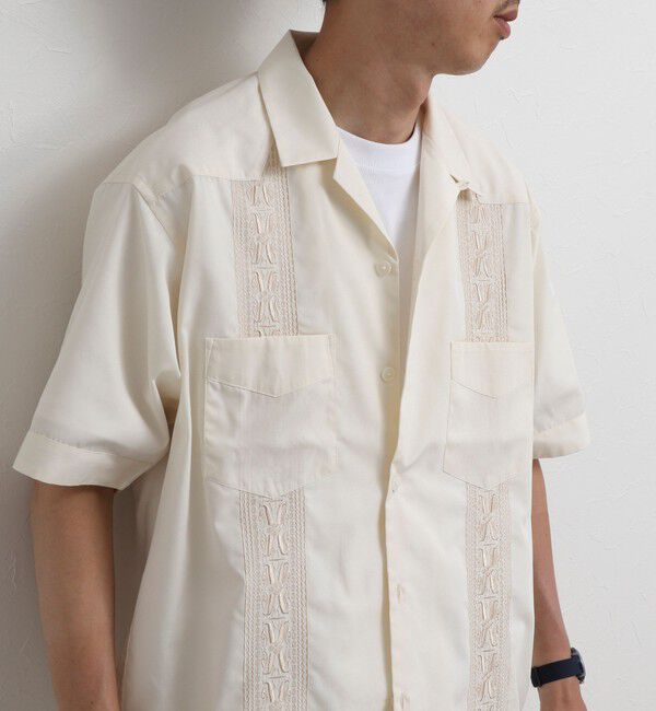 NOLLEY'S goodman「クジラ刺繍 キューバシャツ 26SS」|シャツ・ブラウス|エクリュ