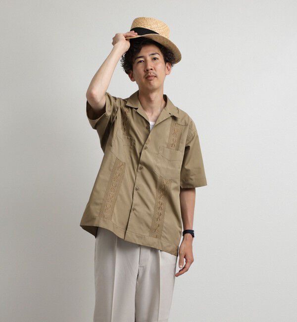 NOLLEY'S goodman「クジラ刺繍 キューバシャツ 26SS」|シャツ・ブラウス|