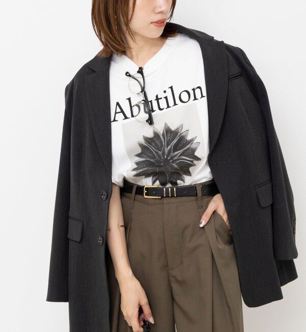 Rie Miller「【一部WEB限定色アイテム】【karl blossfeldt】プラントフォトＴシャツ」|Tシャツ・カットソー|ホワイト系2