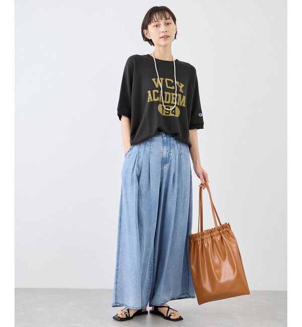 Rope&rsquo;Picnic「【Champion/チャンピオン別注】アソートロゴボートネックハーフスリーブスウェットプルオーバー」|Tシャツ・カットソー|